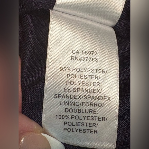 $125 LAUNDRY BY SHELLI SEGAL Navy Blue Tulip Tiered Sleeveless Cocktail Dress 4 - Picture 9 of 13